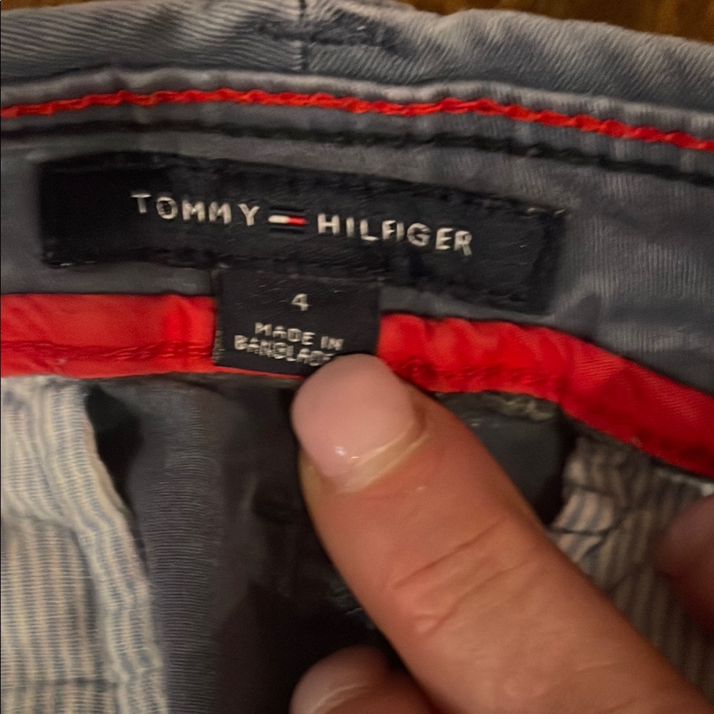 Tommy Hilfiger washed out Blue cotton chinos - Picture 2 of 7